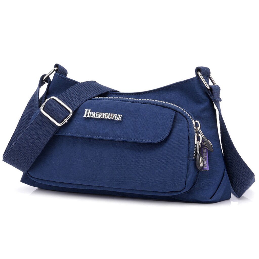 Women Nylon Available Shoulder Bag Waterproof Daily Crossbody Bag Woman Business Handbag Travel Pack Bolsa In stock #YJ: Dark Blue