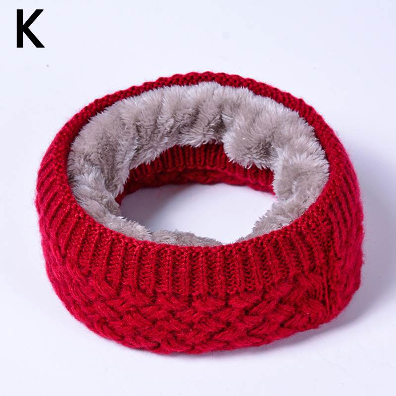 Sjaal Winter Vrouwen Mannen Solid Breien Kraag Dikke Warme Velveted Ringen Sjaals Allmatch Uitlaat: K