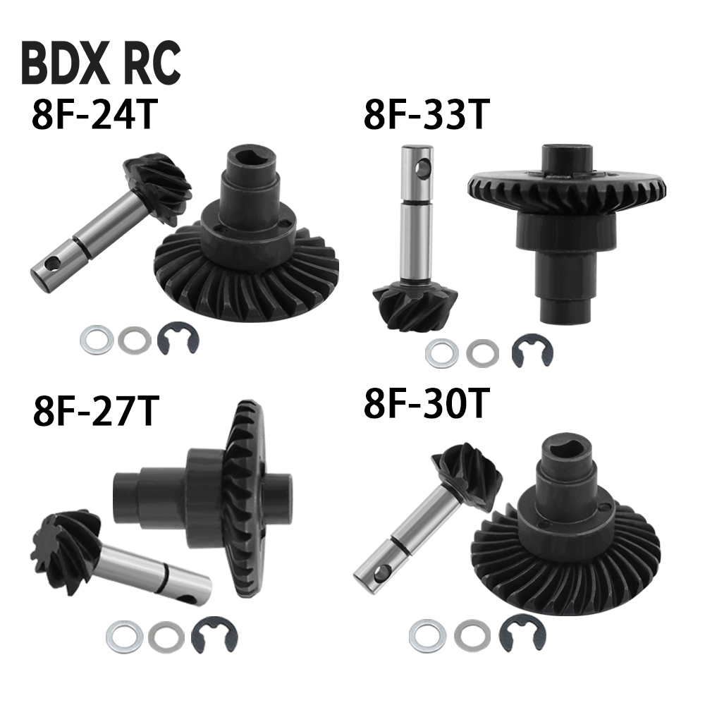 8T 24T/27T/30T/33T Staal Spiraalvormige Bevel As Gear Voor 1/10 rc Crawler Axiale SCX10 Ii Iii 90046 Axi03014 Capra 1.9 Utb
