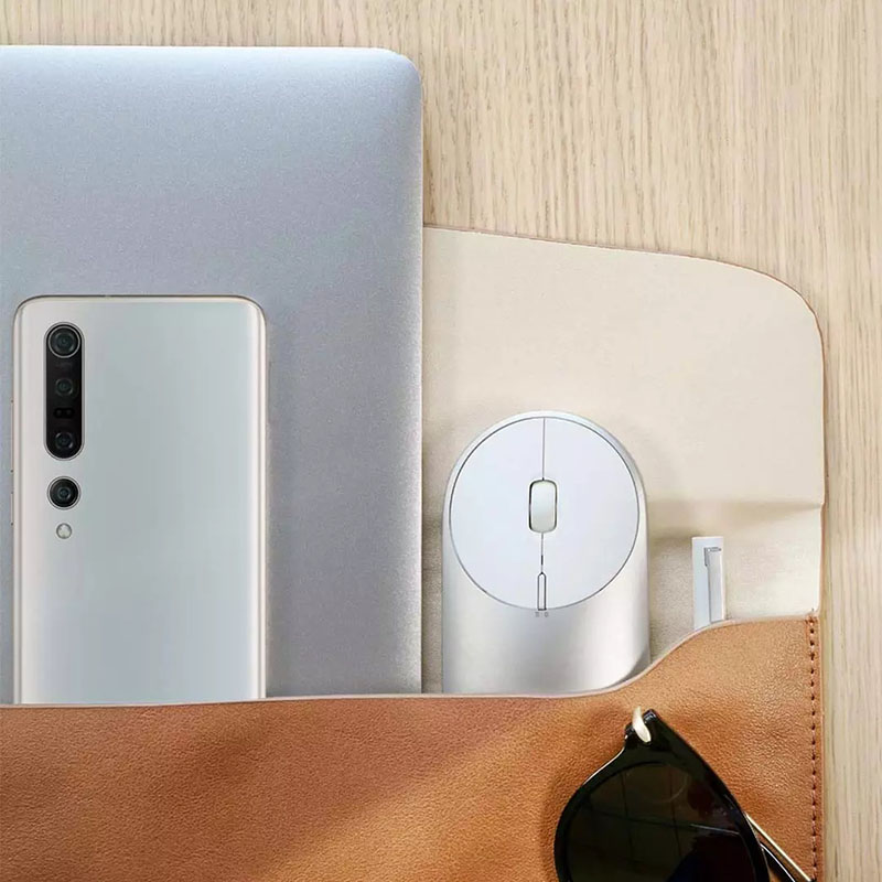 Originele xiaomi mi draagbare muis 2 usb 2.4 ghz bluetooth dual-mode verbinding laptop kantoor draadloze muis instelbare dpi 4000