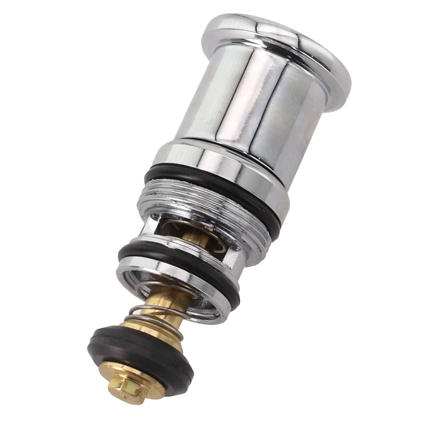 Shower Switch Valve Spring-Loaded Pull-up Water Diverter Triple Bathtub Copper Chrome Plating Corrosion-resistant: Yellow