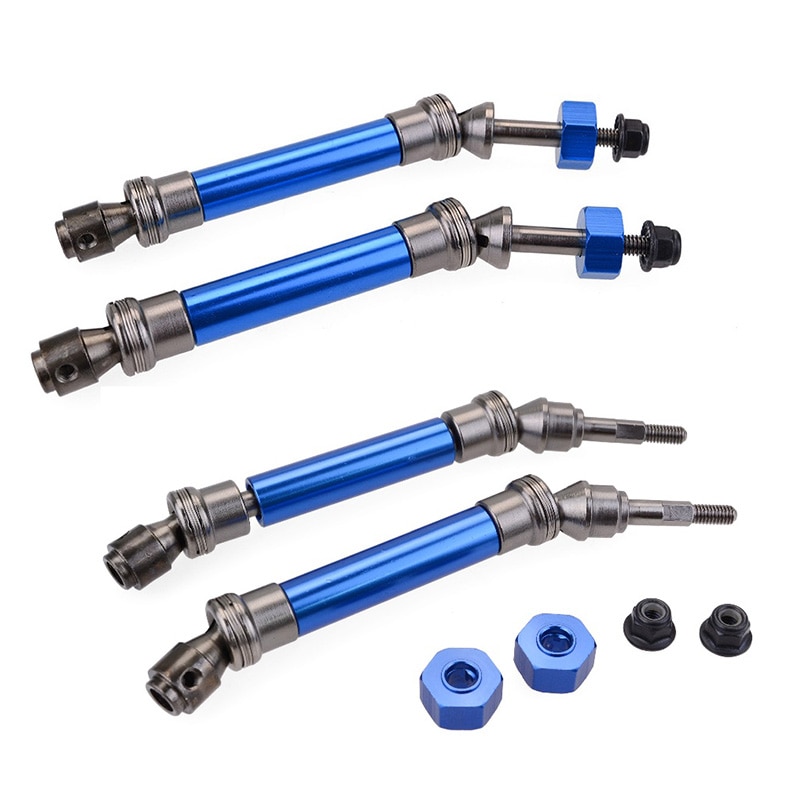 CVD Steel Front & Rear Drive Shaft Assembly Heavy Duty for 1/10 Traxxas Slash 4X4 Stampede VXL 2WD 6851R 6851X 6852R 6852X,Blue: Default Title