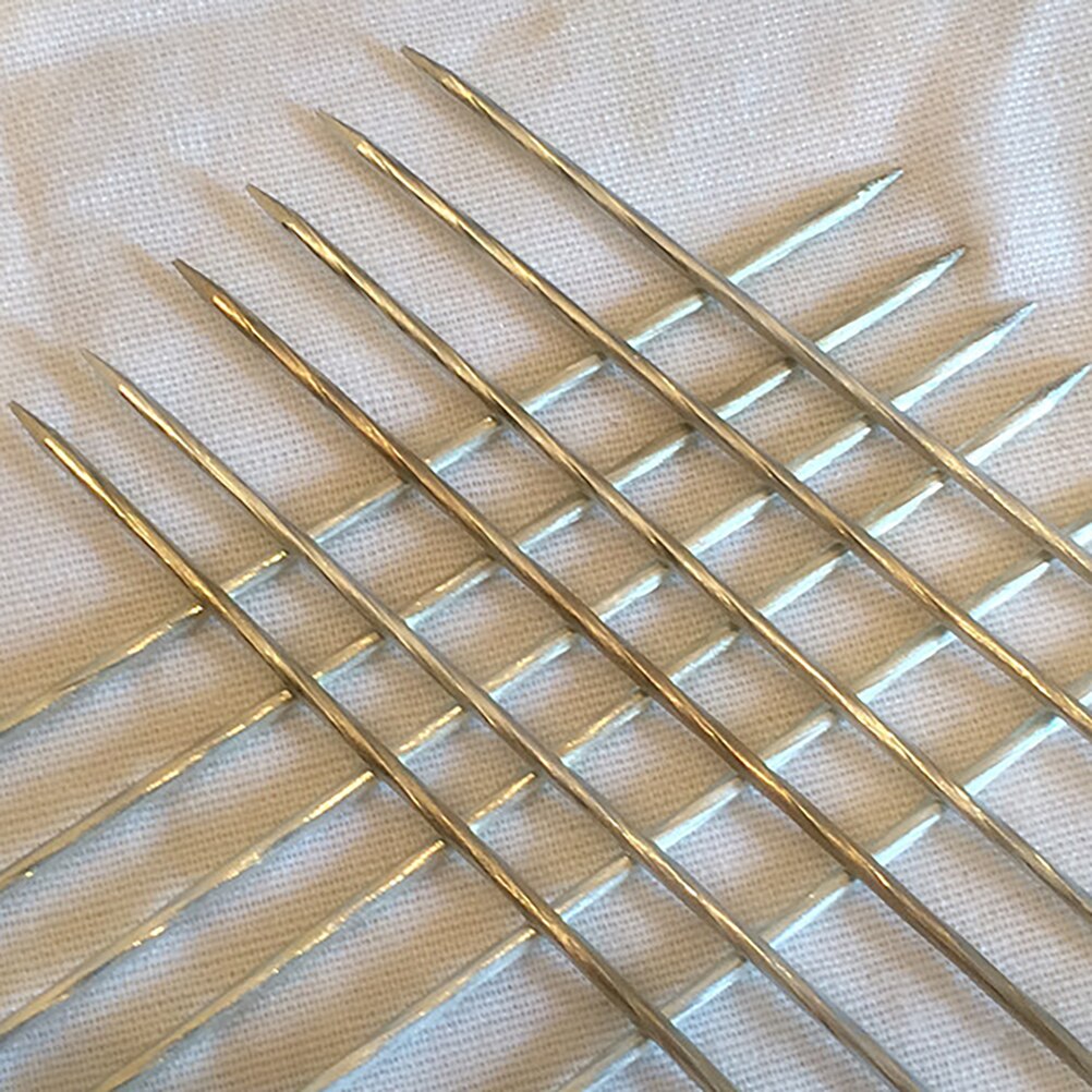10Stck wiederverwendbar BBQ Grill Spieße Rösten Nadel Rösten Werkzeuge Tong Kebabe Spieße Stock Für draussen Picknick Spieß