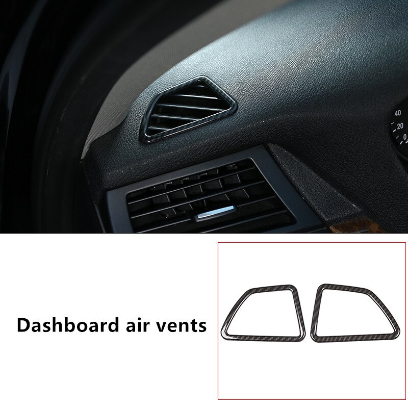 Consola Central Soporte para vasos cubierta de marco decorativo embellecedor para BMW X5 E70 accesorios interiores de Color de fibra de carbono: dashboard air
