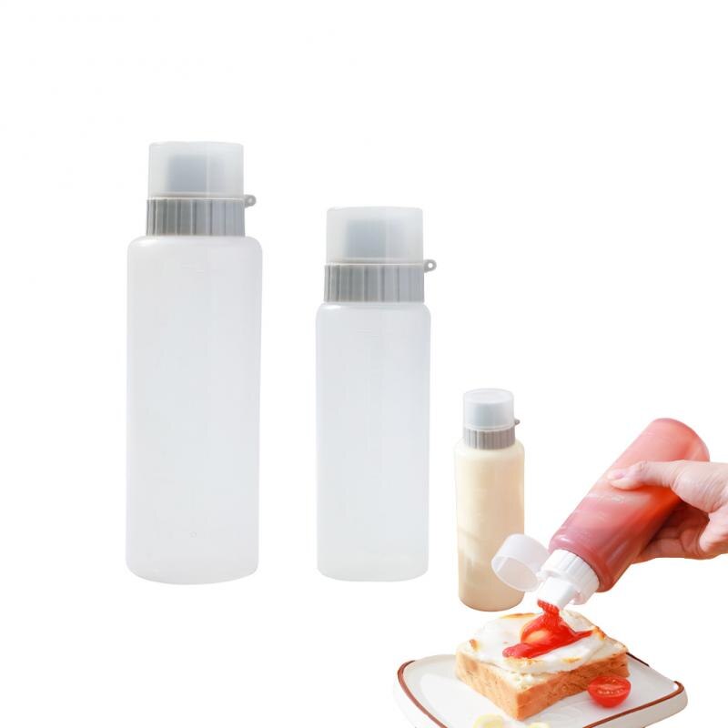 1Pcs 175/350Ml Keuken Knijpen Fles Vijf-Gat Saus Honing Fles Afdichting Met Bedekt Salade Saus dispenser Extrusie Fles