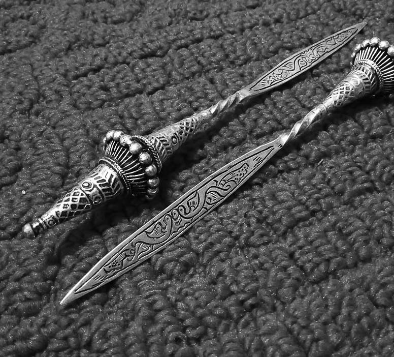 - handgemaakte miao zilveren thee klassieke vrouwelijke naald haarspeld stap schud kwast zilveren pu'er thee naald