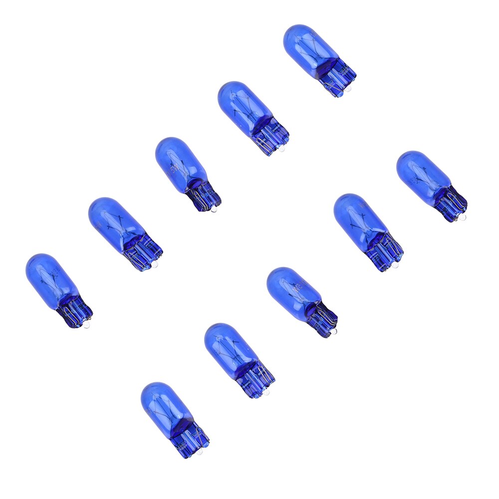 10 stk bilindvendigt læselampe instrumentlys  t10 w5w 12v 5w 168 kiler halogen super lys hvid farve bil signallampe