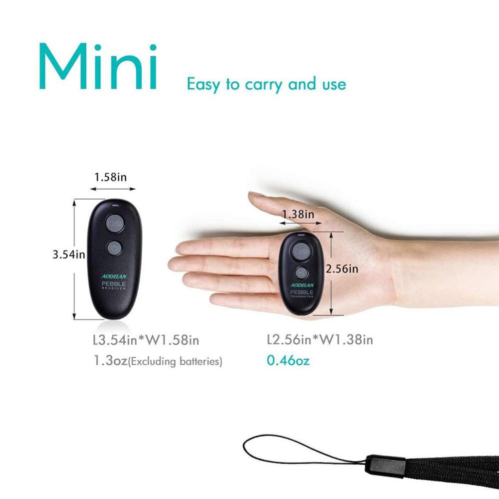 AODELAN Control remoto inalámbrico de la Cámara de liberación del obturador para Sony a5100,a6000,a6300,a5000,a7 II/III,a7,a7R III,a9,RX100 III,RX10M2