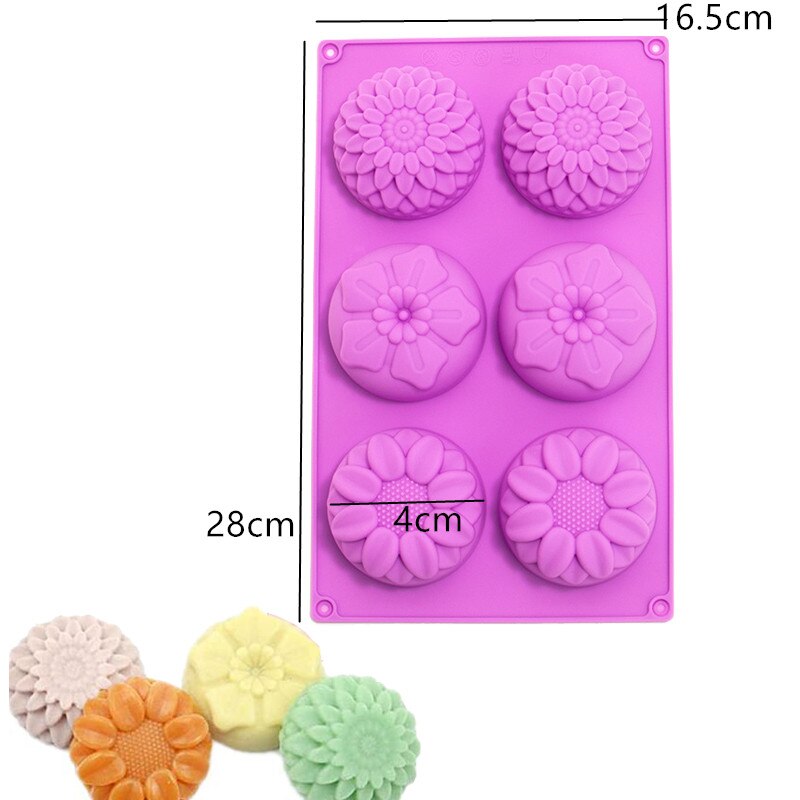 3D Handmade Silicone Soap Molds Bee Honeycomb Chocolate Biscuit Ice Cube Silicone Mold Tools DIY Flower Shape Soap Resin Crafts: 3