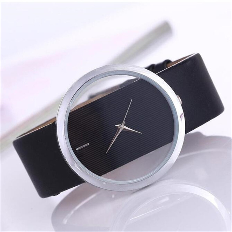 Vrouwen Horloges Luxe Casual Quartz Horloges Lederen Band Sport Dames Polshorloge: Black