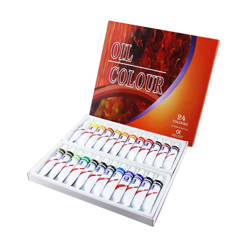 12Ml 12/24 Kleuren Professionele Olieverf Verf Tekening Pigment Buizen Set Kunstenaar Art Supplies Voor Beginner: 24 color
