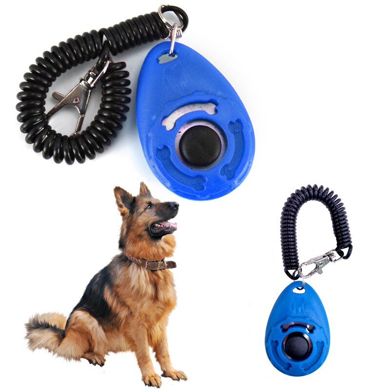 Clicker clic universel pour chien de compagnie | Bouton de chat, entraîneur d&#39;animaux, aide pour obéissance, clé sonore avec dragonne, couleur aléatoire