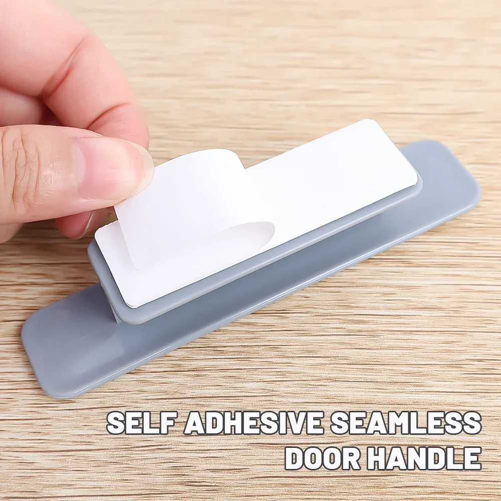 10/2PCS Cabinet Drawer Handle Self-adhesive Door Wardrobe Handle Kitchen Cabinet Window Glass Door Knobs Furniture Hardware Pull