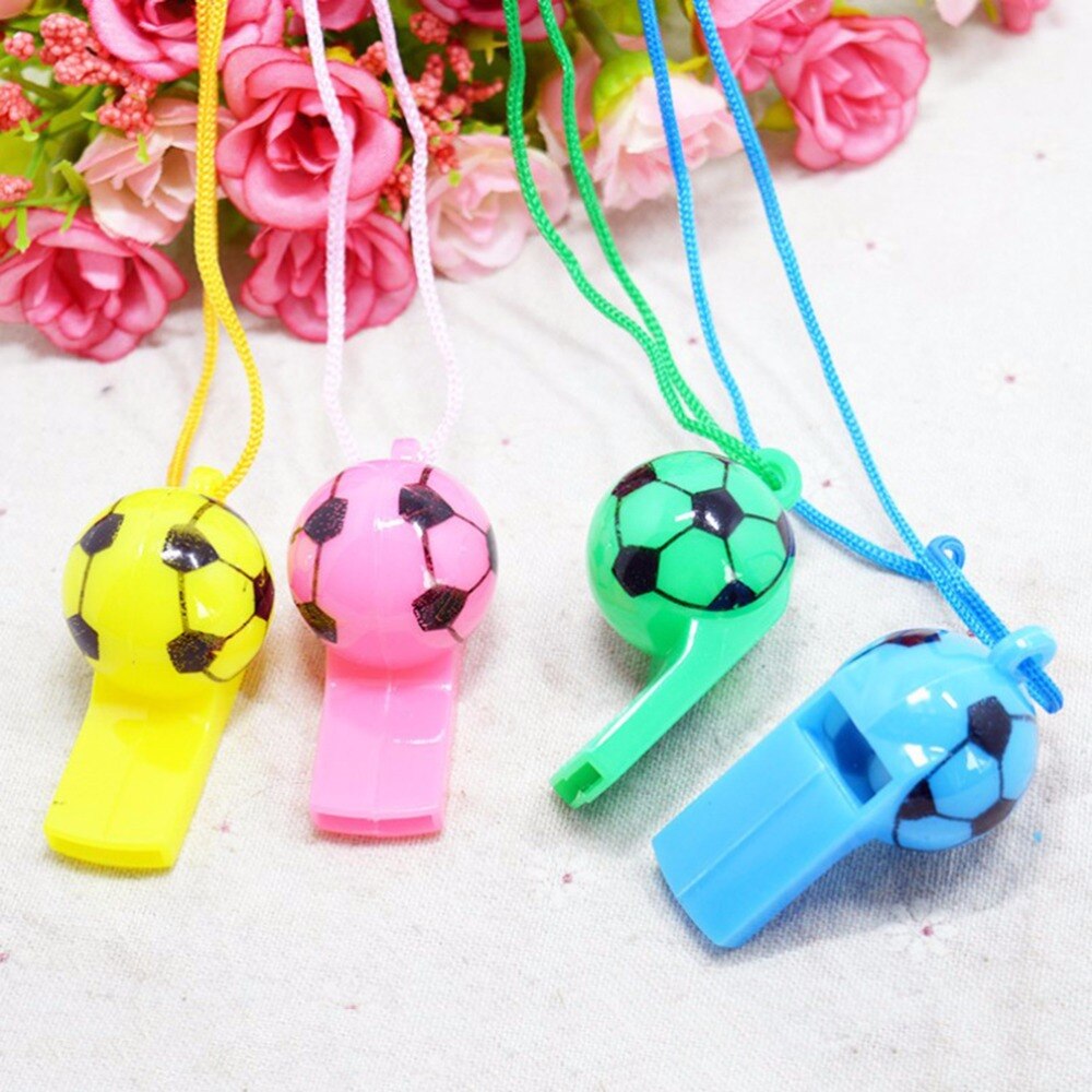 2PCS/lot Football Soccer Rugby Cheerleading Whistles Pea Fans Whistle Referee Sport Party Training School Colourful Random Color