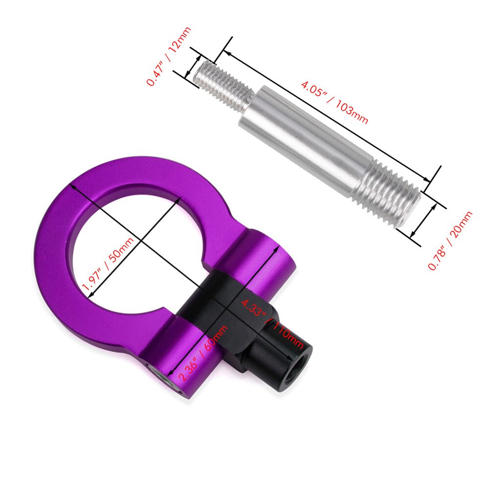 RASTP-Anodized Alloy Track Racing Style Front Screw-on Tow Hook for Mazda CX5 RX8 RS-TH008-5