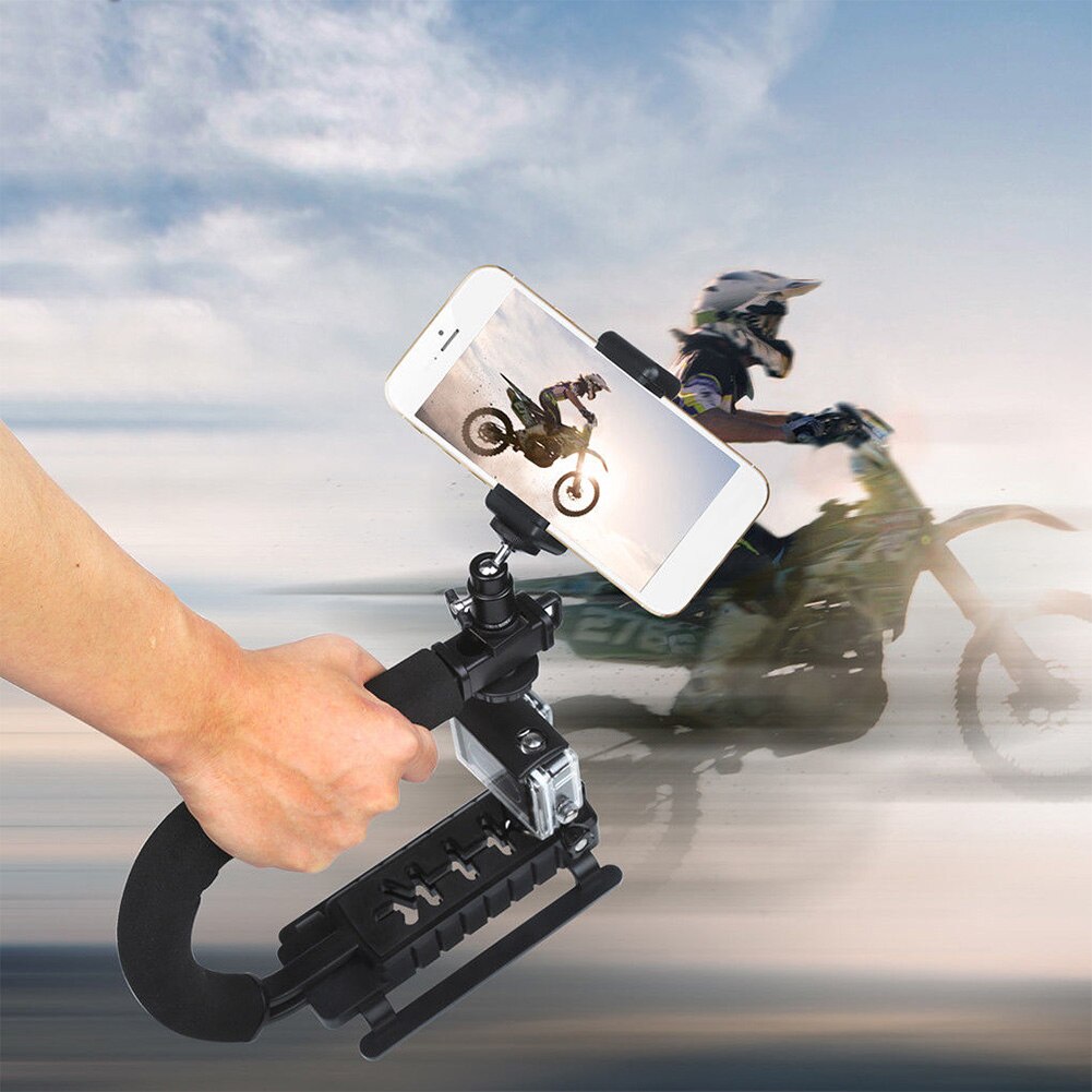 Holder Stabilizer Practical Handheld Video Handle Camcorder DV C Shaped Grip Rig Support Steadicam Flash Bracket Home Camera