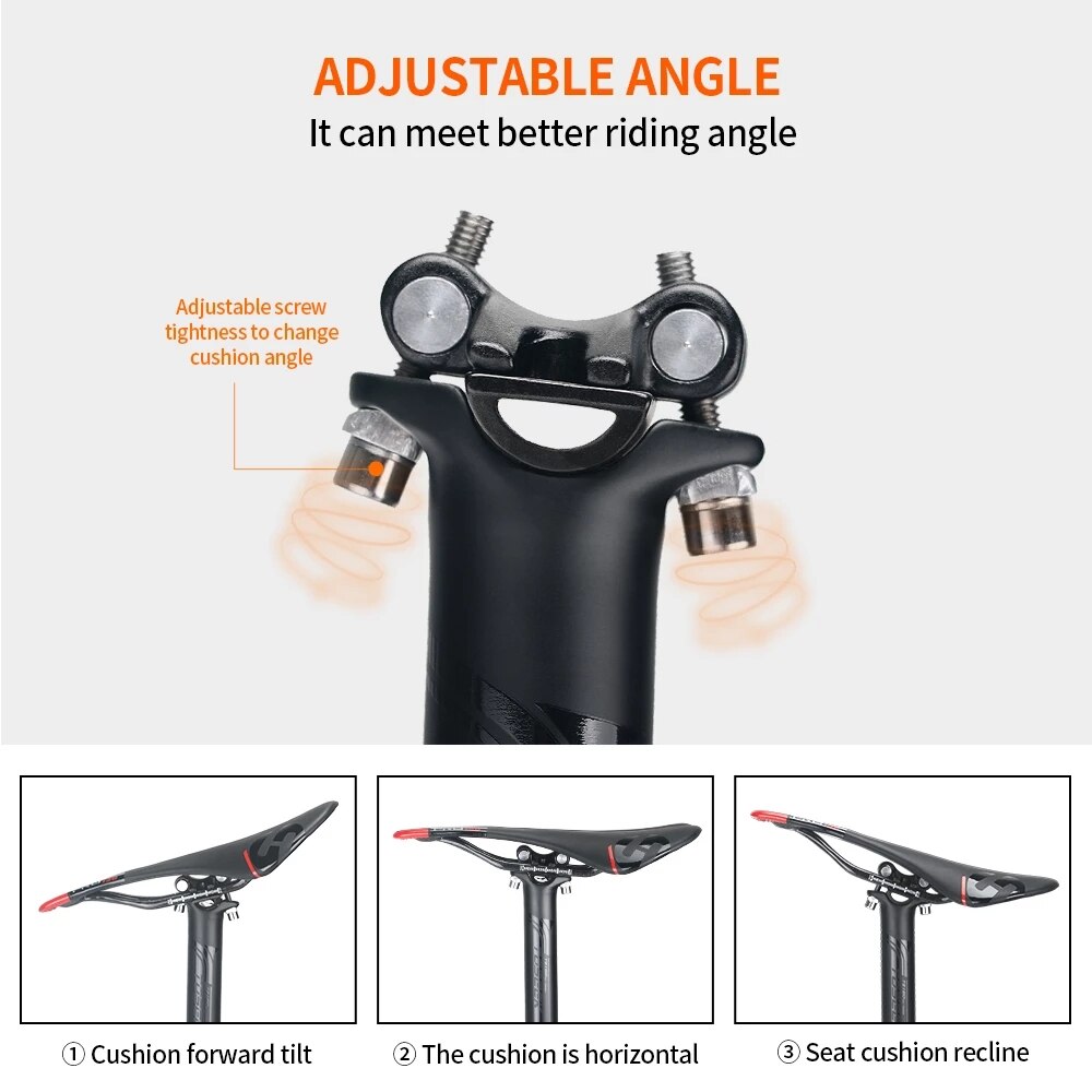 TOSEEK Black UD Matte Full Carbon Fiber MTB Road Bicycle Seatpost Bike Seat Post Cycling Parts 27.2/30.8/31.6 x 350/400mm