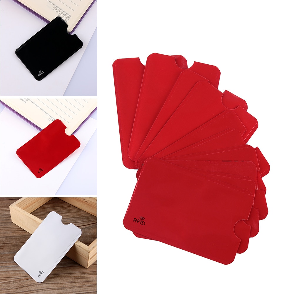 5 unids/set antirrobo para RFID tarjetero Protector de bloqueo funda de aluminio para tarjetas bancarias funda protectora de tarjetas