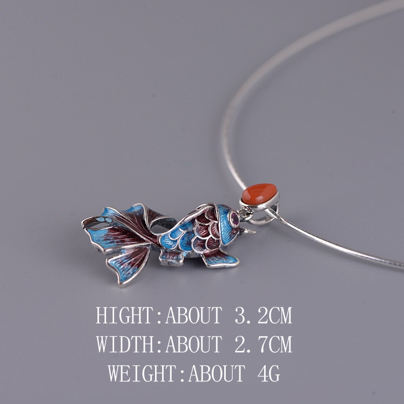BALMORA Original Plata de Ley 925 auténtica colgante Vintage para collares Koi Carpa dijes para mujer joyería de San Valentín