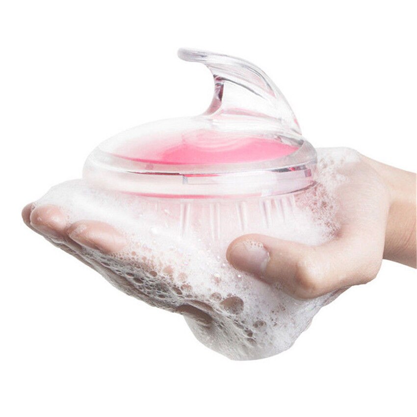 Zachte Siliconen Shampoo Hoofdhuid Douche Body Wassen Haar Massage Massager Brush Kam Wassen Kam Douche Borstel Bad Spa Afslanken