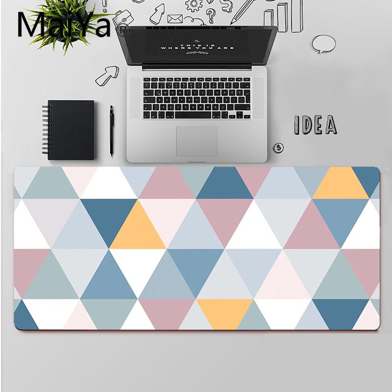 Maiya Top Triangle Pattern Rubber Mouse Durable Desktop Mousepad Large Mouse Pad Keyboards Mat