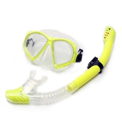 Vol Droge Snorkel Anti-Fog Duikbril Set Anti-Fog Galvaniseren Duikbril Zwembril: YELLOW