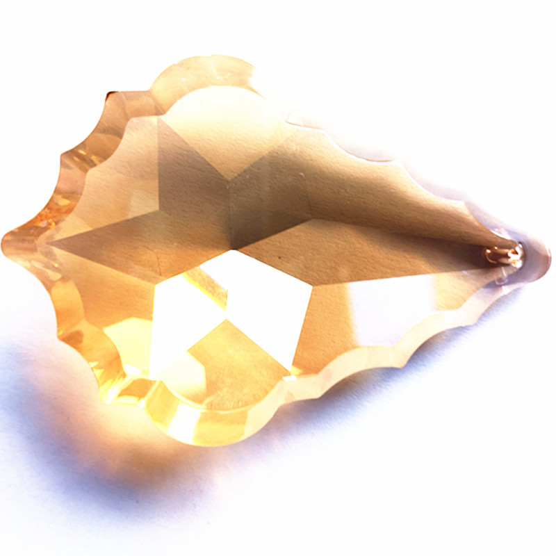 (Gratis Ring) 63 Mm K9 Crystal Maple Leaf Champane/Ab/Clear Kleur Kroonluchter Hanger/Kristallen Verlichting Deel Bruiloft Decoratie