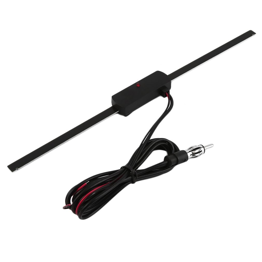 2018 vendita calda Auto Antenna Booster Car Elettronico FM/AM Radio Antenna Parabrezza 12V Nero Trasporto di Goccia