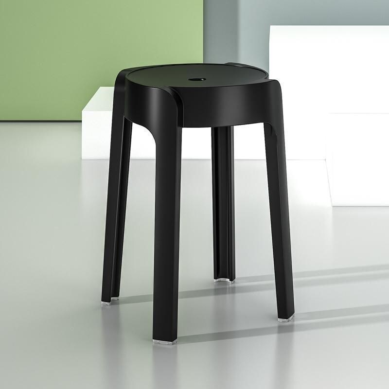 Thuis Gebruik Kan Worden Gestapeld Plastic Krukken Meubels Fortabele Kruk Ronde Kruk Mode Creatieve Hoge Nordic Eenvoudige Stoel Poef: 2