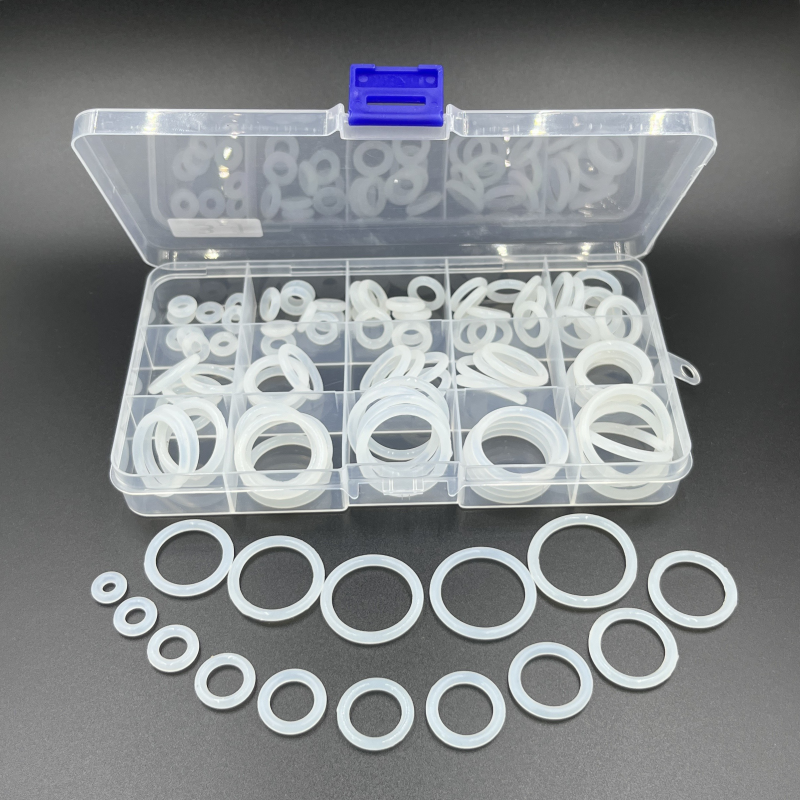 CS 1,5/2,0/2,4/3,1 mm VMQ O-Ring-Dichtungen, O-Ring-Set aus lebensmittelechtem Silikon, wasserdichte Hochtemperatur-Unterlegscheibe, isolierendes weißes O-Ring-Set