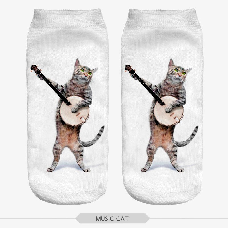 ZHBSLWT 3D Print Animal Sphynx Cat Women Socks calcetines Casual Cute Character Low Cut Ankle Socks Multiple Colors Harajuku: 11