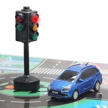 Børn mini simuleret offentlig trafiklys model transport signal lanterne trafik vejskilt rødt grønt lys legetøj
