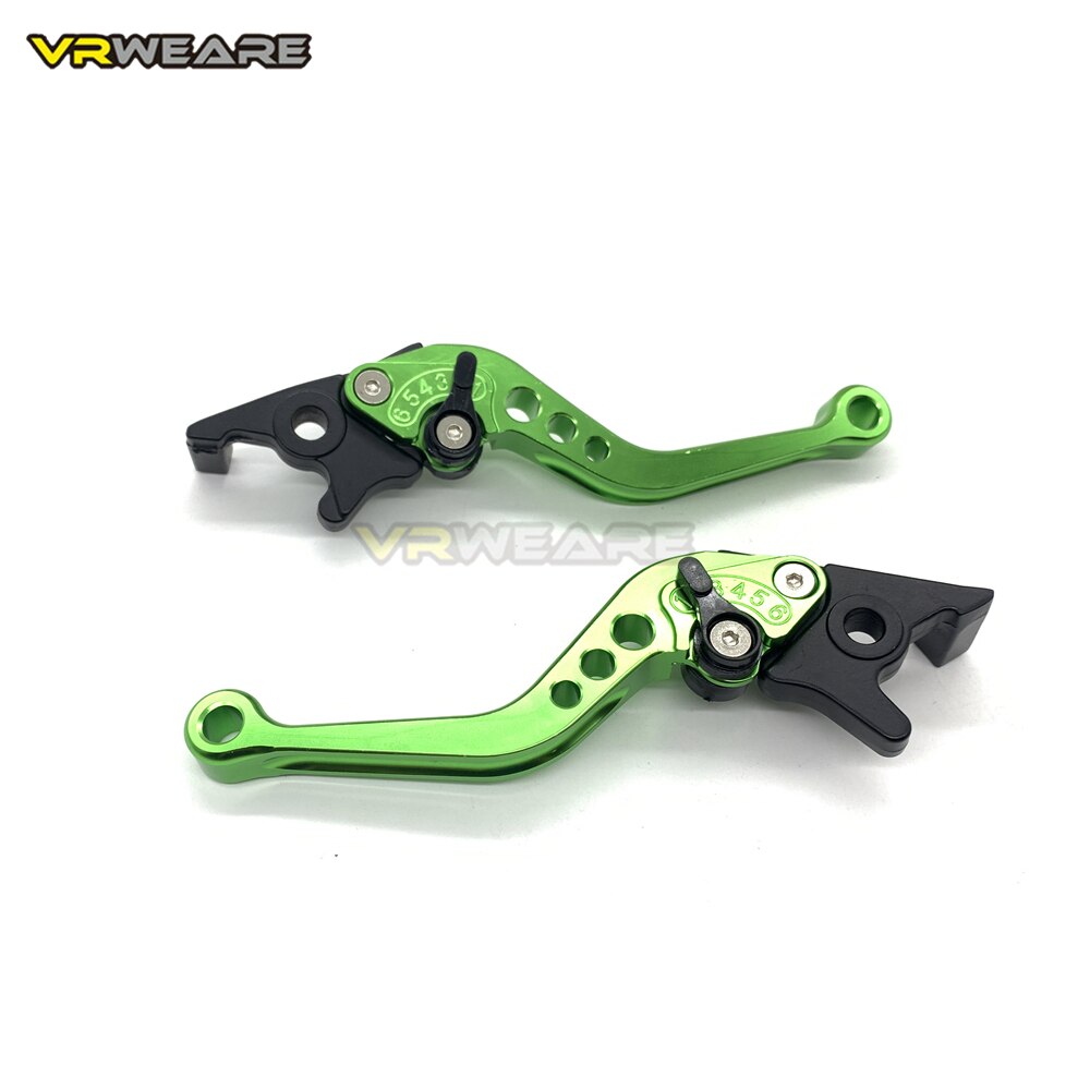 CNC Alloy Motorcycle Clutch Brake Lever Handle Left right brake Fit for Motorbike Modification: GREEN