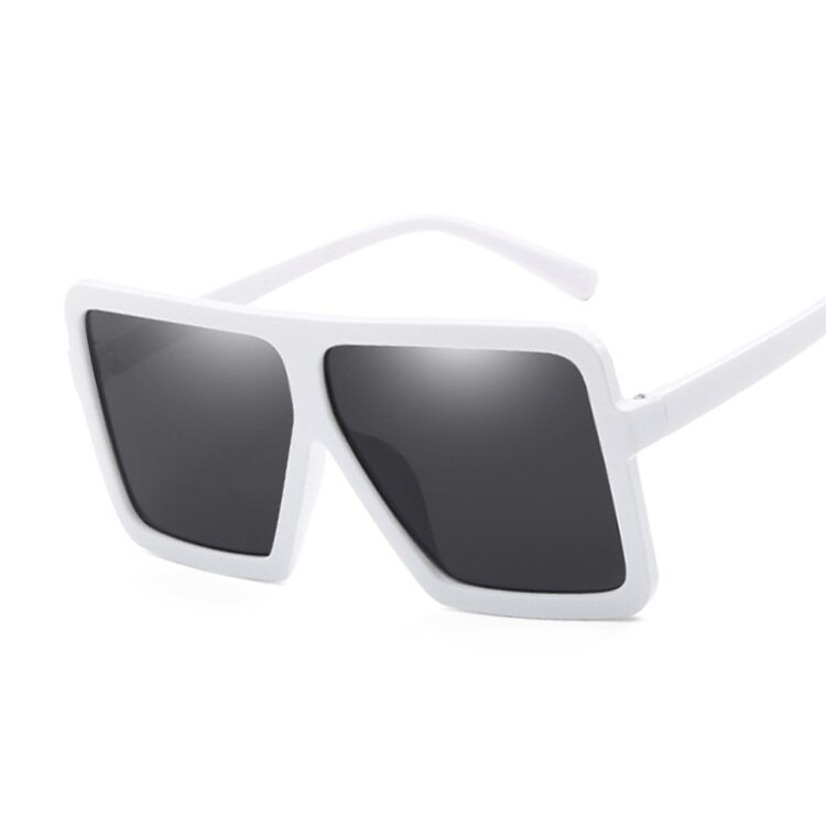Vierkante zonnebril dames luxe man/vrouw zwarte zonnebril man vrouw klassiek vintage buiten oculos de sol: Witgrijs