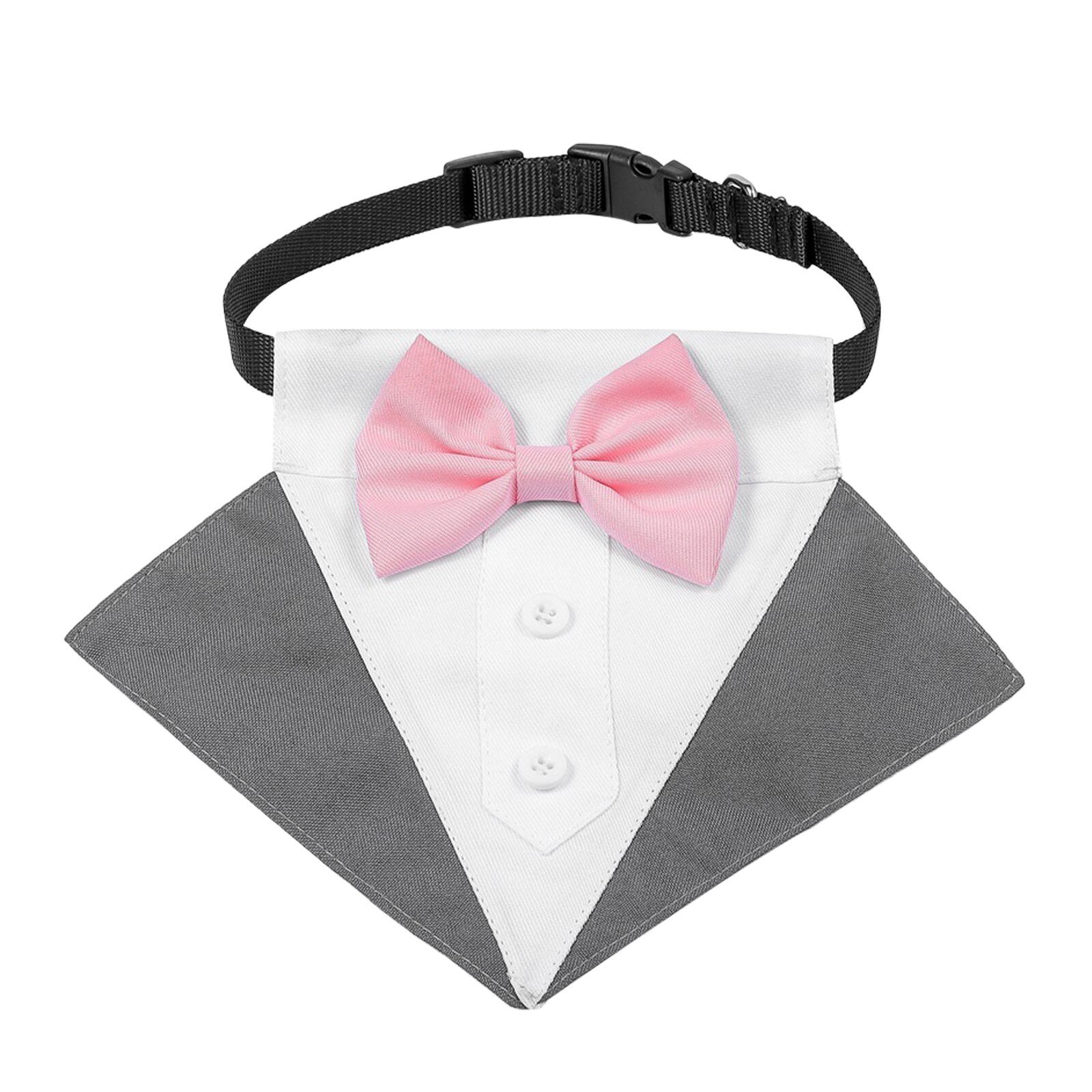 Honden-bandana Pet Driehoeken Slabbetjes Sjaals Omkeerbare Verstelbare Kraag Gentleman Strikje Pak Halsdoek Bruiloft Hoofddoek: A / M