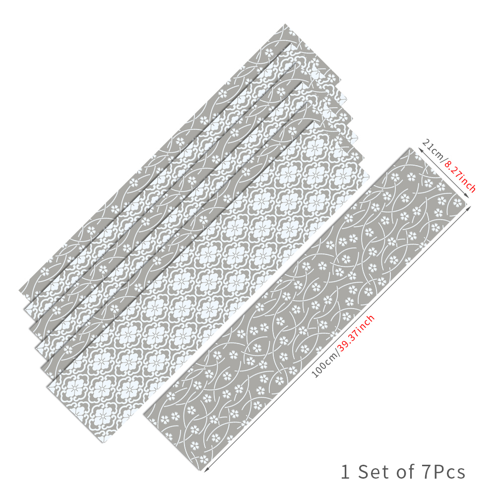 7Pcs Trappen Stickers Houten Trap Decoratie Loopvlak Vinyl Zelfklevende Diy Gevel Muur Baksteen Kunst Patroon Decals 21cm * 100Cm: XY-15
