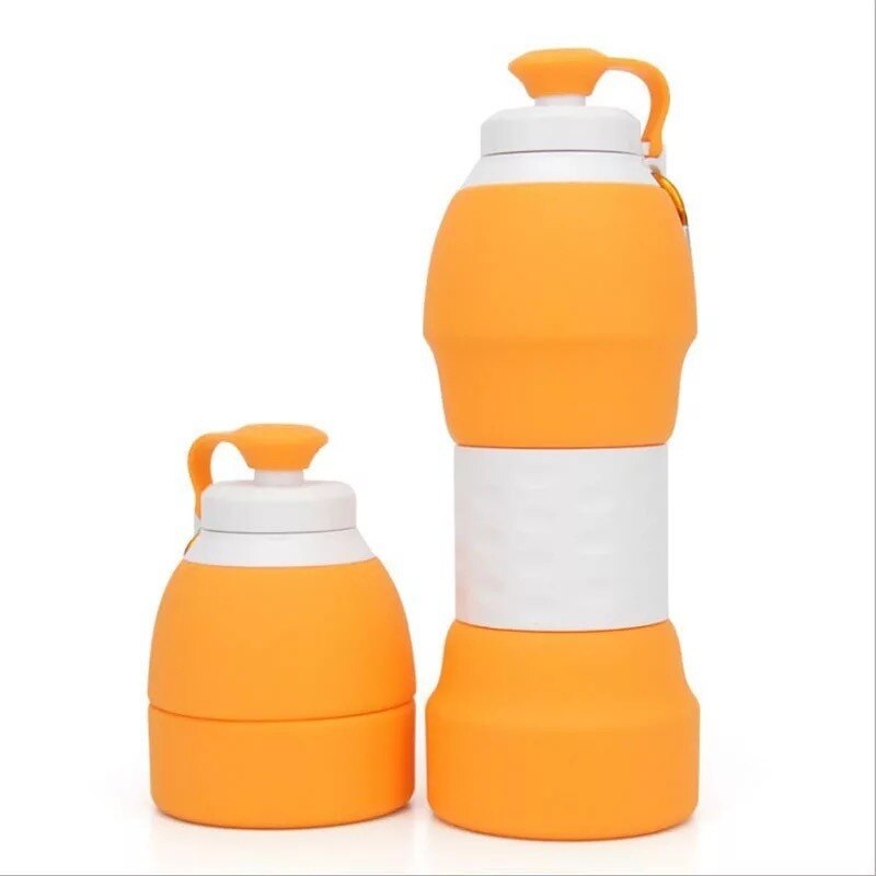 580ml udendørs rejse foldbar vandflaske silikone kop sammenfoldelig vandflaske mini sammenklappelige flaske vandflasker 3 farver