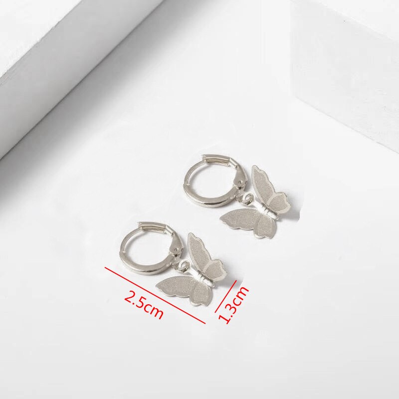 Metalen Vlinder Kwastje Oorbellen Multi-Lagen Vrouwen Dangle Oorbellen Goud Kleur Lange Opknoping Oorbellen Boucle D&#39; Oreille Femme: ES4409