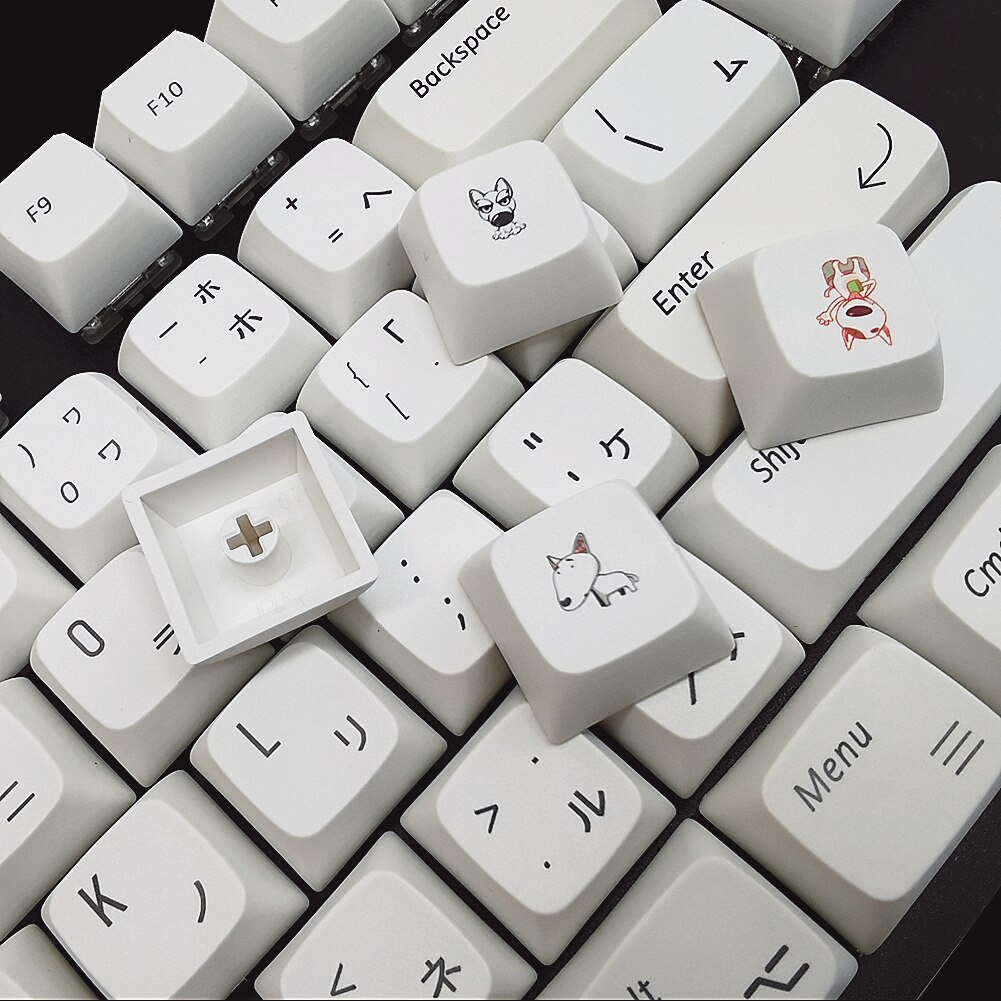 149 Key PBT Keycaps - XDA Profile - Thermal Dye Sublimation - Minimalist White Theme - For Mechanical Keyboards