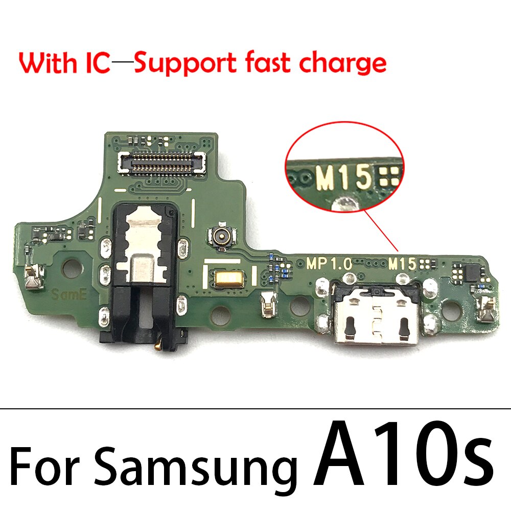 Oryginalny ładowania Port USB ładowarka płyta dokująca Flex dla Samsung Galaxy A10 A105FN A12 A21 A20 A30 A40 A50 A70 A10S A30S A50S A71: A10S With IC M15