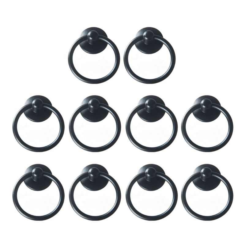 10 Pack Cabinet Knob Cupboard Drawer Pull Handle Dresser Ring Pulls with Screws M2EF