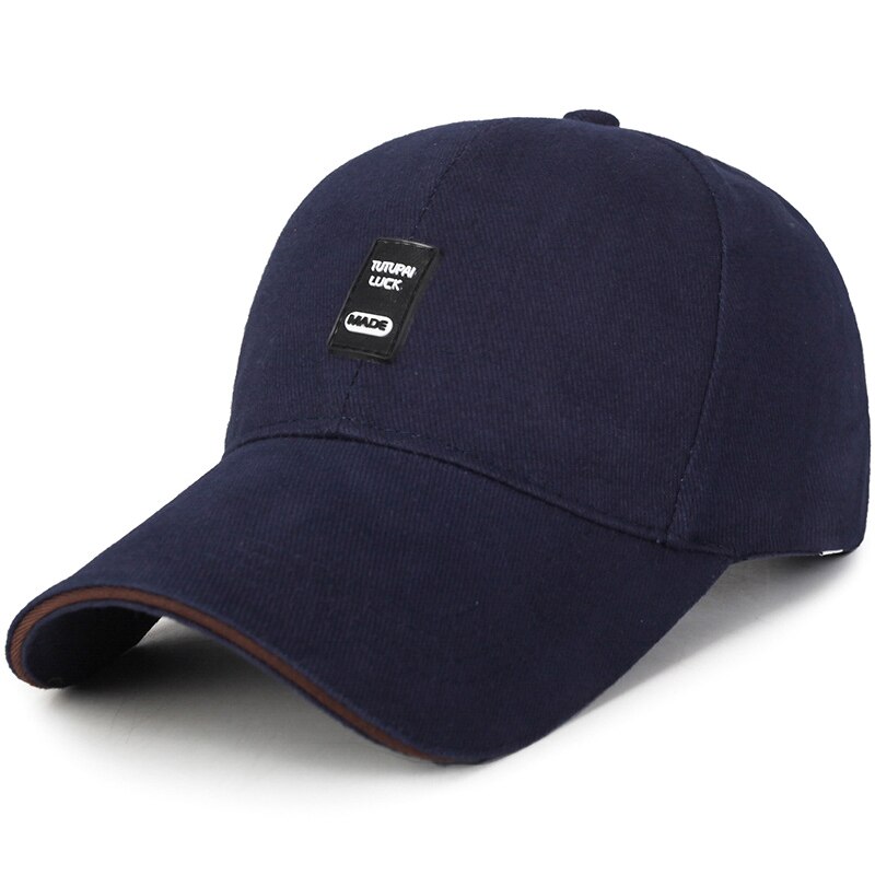 Solskærm cap til mænds kasketter toppede sportsbeklædning sommer solskygge cap til mænd hatte: Marine blå
