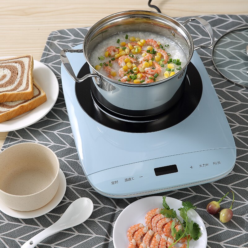 Electric Touch Control Induction Cooker Electromagnetic Oven Pot Heating Stove Adjustable Mode Household Cooktop 2100W