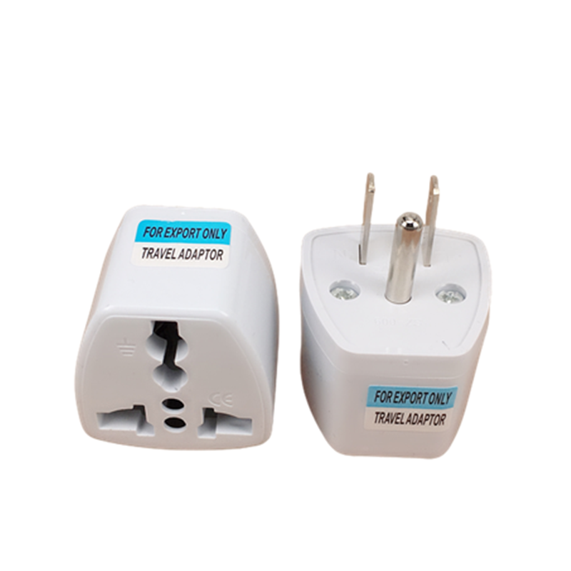 Universell japan cn oss pluggadapter internasjonal au storbritannia eu til usa amerikansk reise elektrisk pluggkonverter strømadapter stikkontakt: Grønn