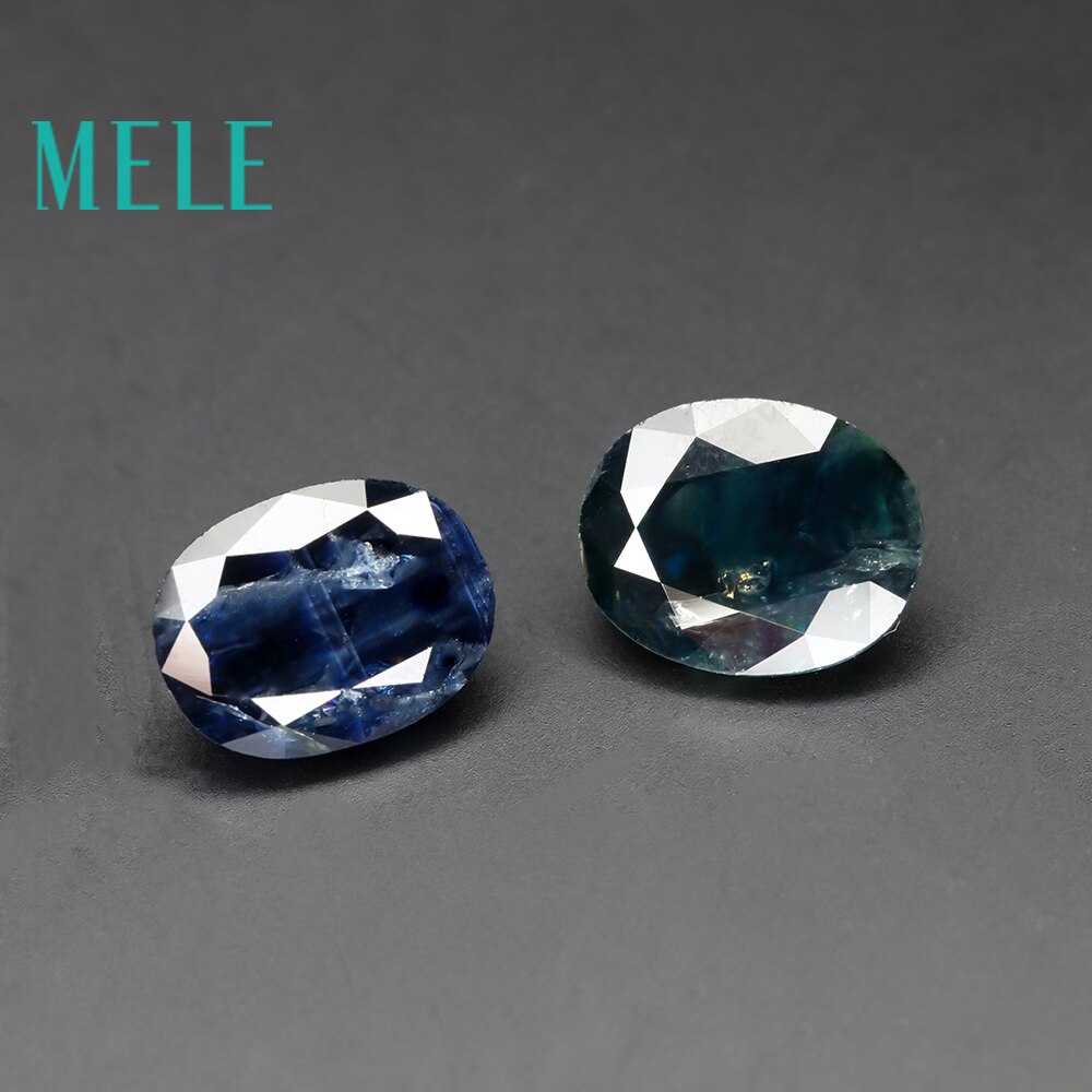 Natürliche Blaue Saphir lose edelstein für schmuck machen, 4*6-6*8mm oval cut 1-2ct 2 stücke feine schmuck DIYstones mit Hoher