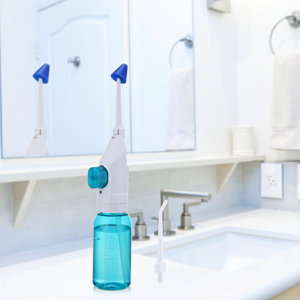 Portable Oral Irrigator Dental Irrigator 2 Tips Water Dental Flosser Nasal Irrigators Water Jet Teeth Cleaner