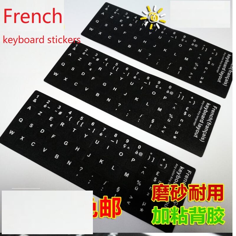 Franse Toetsenbord Sticker Franch Azerty Voor Laptop Desktop Toetsenborden Stickers Toetsenborden Cover 13.3 14 15.4 17.3 Inch Toetsenbord