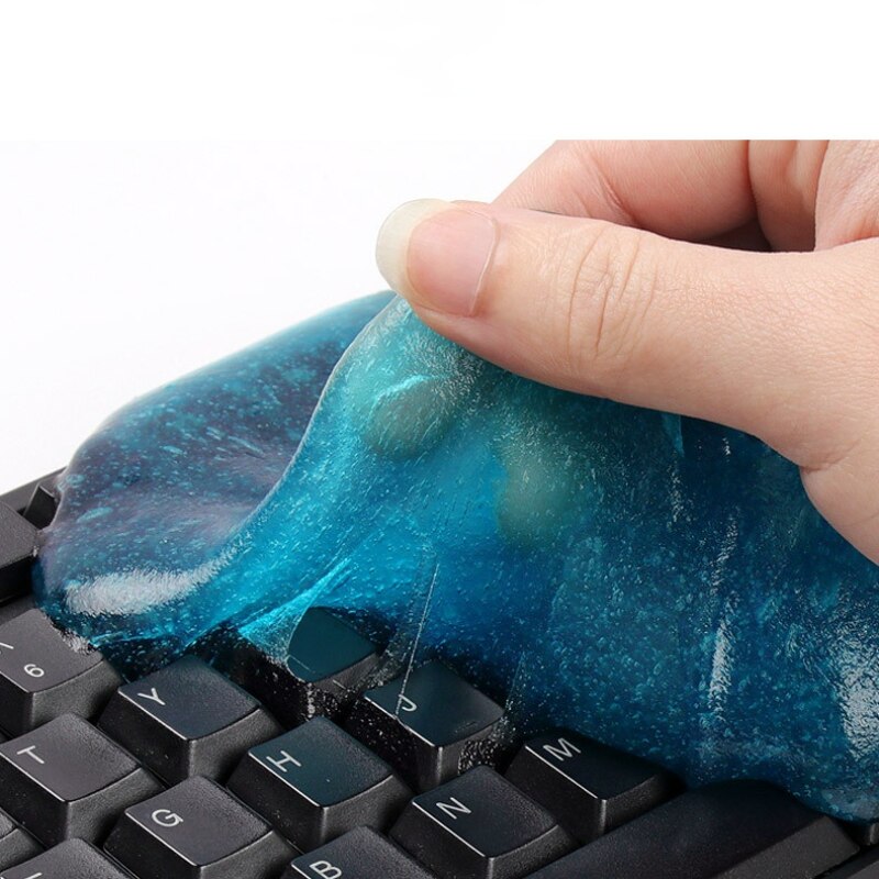Gomme de nettoyage de voiture, produits éponge pour clavier d&#39;ordinateur portable, colle Super propre, nettoyeur de voiture, poussière et saleté dans les interstices et coins: blue-1pcs
