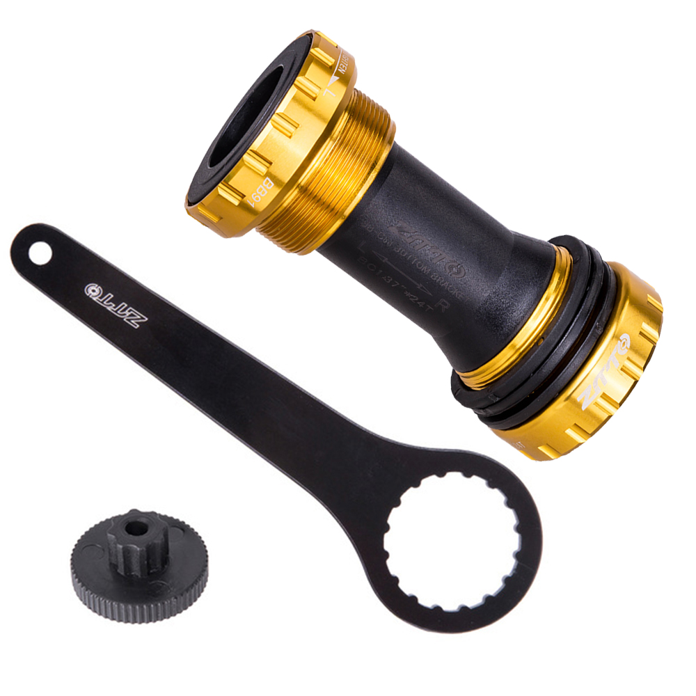 ZTTO BSA Lagerbier Tretlager Schraubentyp 68/73 mm Fahrradachse MTB Rennrad Aluminiumlegierung Wasserdichter Kurbelsatz Achsteile: Schwarz