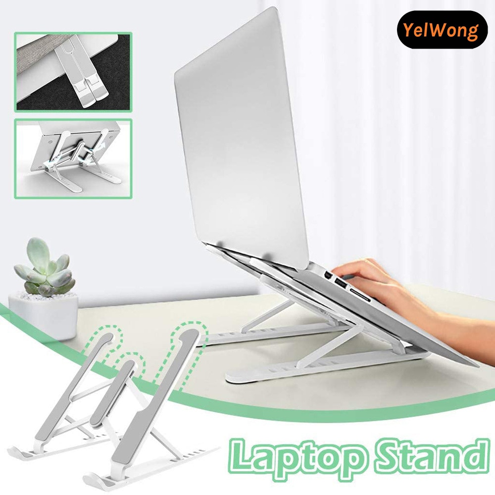 Yelwong Laptop Stand Tablet Houder Beugel Antislip Notebook Houder Mini Verstelbare Standaard Voor Macbook Ipad Huawei Dell Hp
